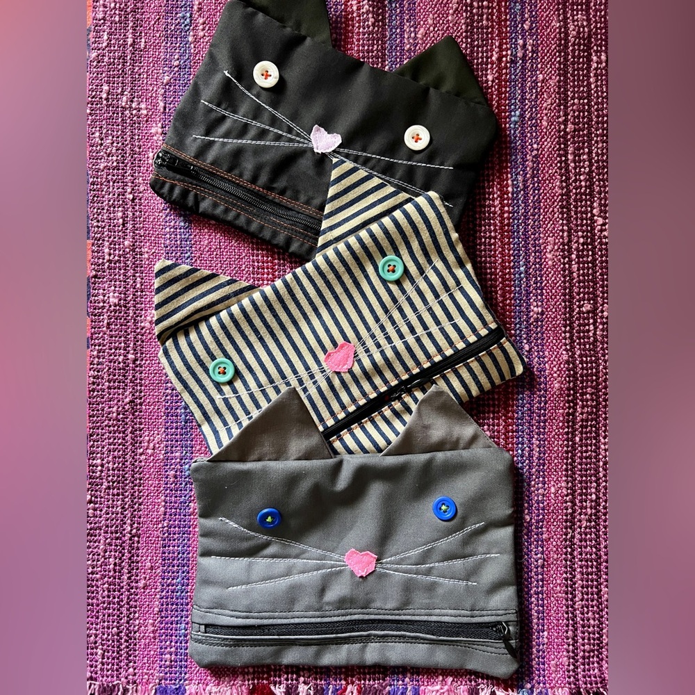 Catface Zipper Pouch - Cute Kitty Purse